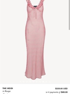 Realisation Par The Heidi Maxi Skirt in Rouge Gingham